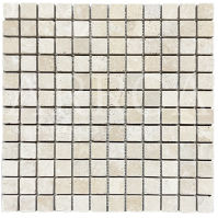 ROYAL, mosaïque en travertin 30x30 cm, BEIGE nuancé (23x23)