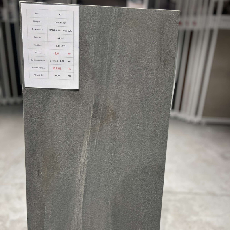 DALLE SUNSTONE Groa, Carrelage extérieur 60x120x2 (Lot de 3.6 m²)