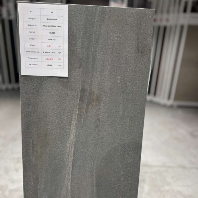DALLE SUNSTONE Groa, Carrelage extérieur 60x120x2 (Lot de 3.6 m²)