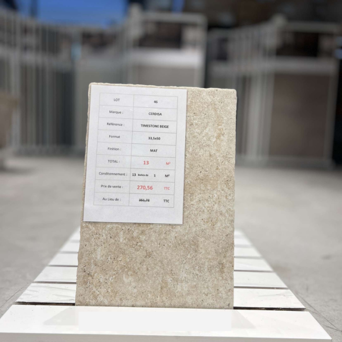 TIMESTONE Beige, Carrelage extérieur 33.5x50, (Lot de 13 m²)