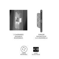 FILO MURO INVISIBLE, Porte intérieur, Battante réversible
