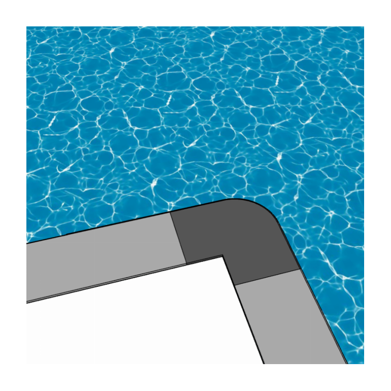 STARK Gris, Margelle de piscine