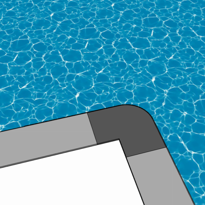 STARK Gris, Margelle de piscine
