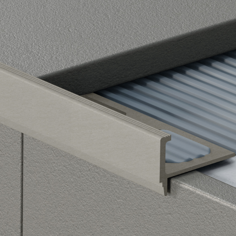 Nez de marche VALENTA, laqué structuré, [L 2700 x E 11 mm]