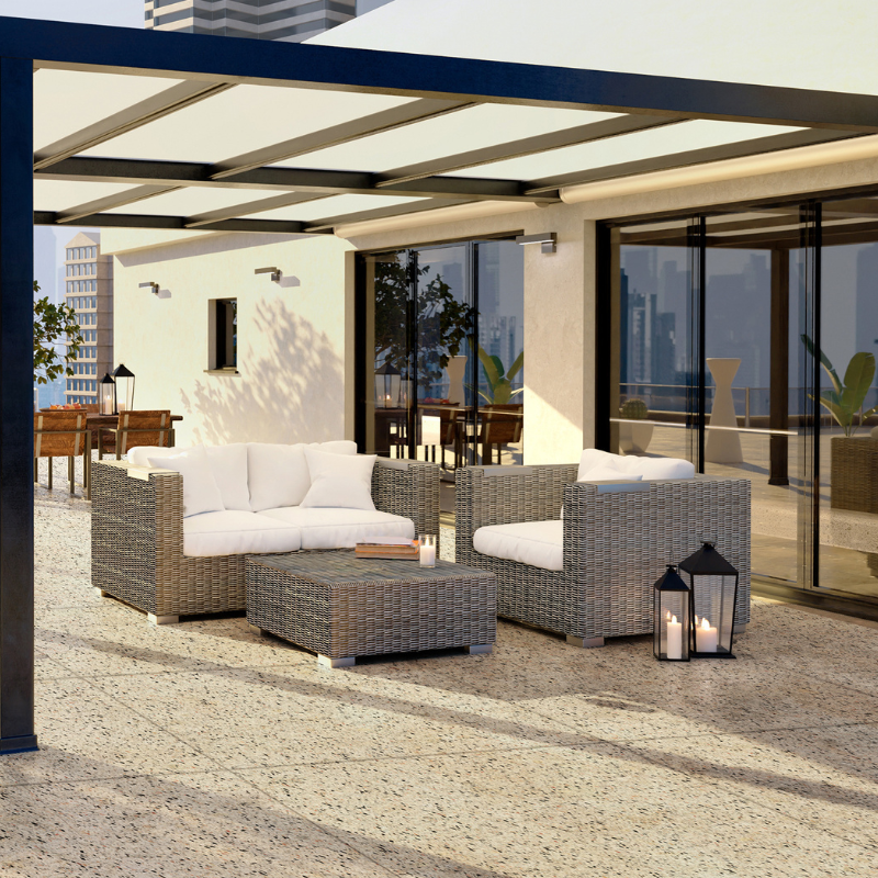DALLE MEDLEY White, Carrelage extérieur 2 cm