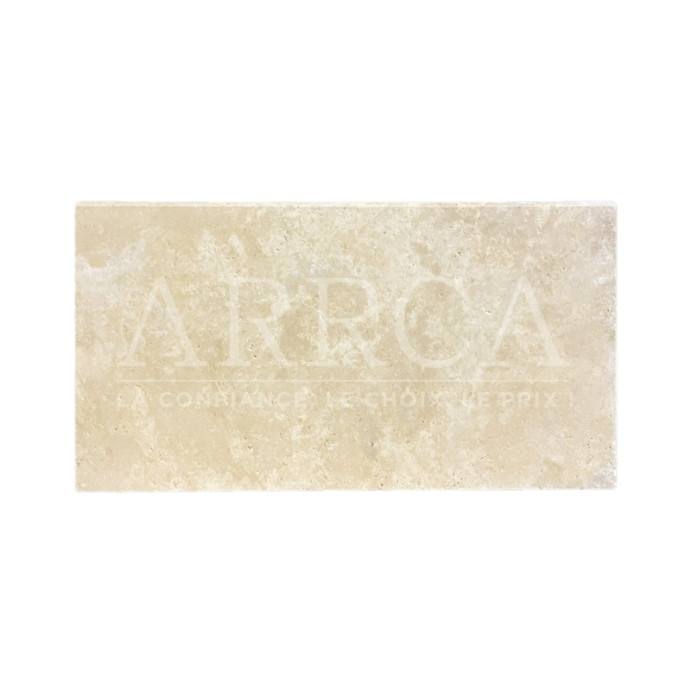 ROYAL Beige nuancé, Margelle de piscine en Travertin, 33 x 100 x 3 cm