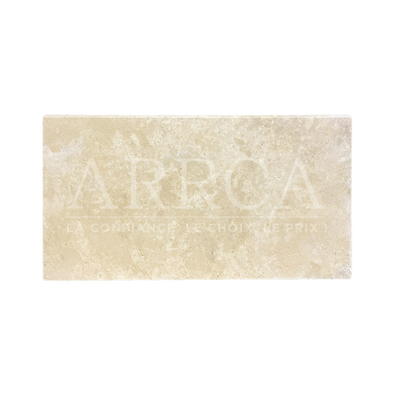 ROYAL Beige nuancé, Margelle de piscine en Travertin, 33 x 100 x 3 cm