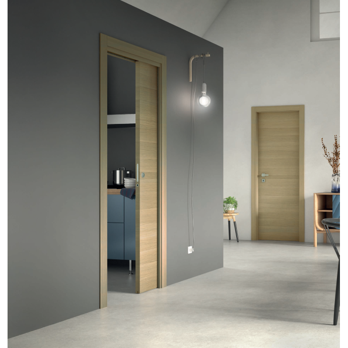 EQUILIBRE Chêne, Porte intérieur coulissante, à gallandage