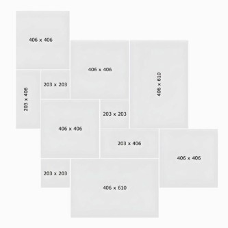 ECO Beige nuancé, Carrelage Travertin Opus, épaisseur 1.2 cm