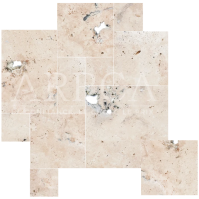 ECO Beige nuancé, Carrelage Travertin Opus, épaisseur 1.2 cm