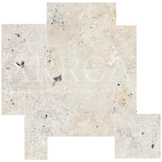 ANTIC Beige nuancé, Carrelage Travertin Opus, épaisseur 1.2 cm