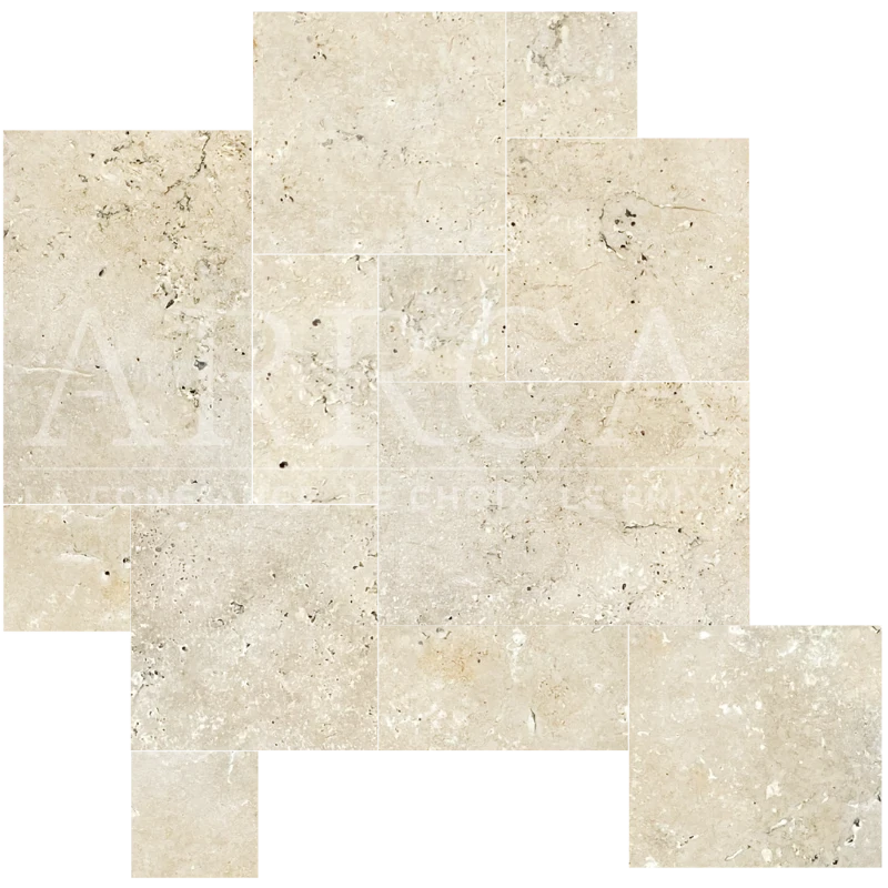 ROYAL Beige nuancé, Carrelage Travertin Opus, épaisseur 1.2 cm