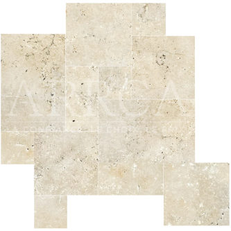 ROYAL Beige nuancé, Carrelage Travertin Opus, épaisseur 1.2 cm