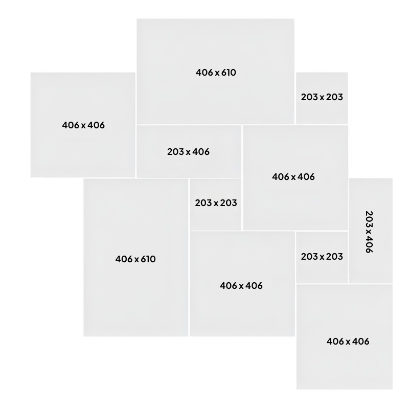 ECO Beige nuancé, Carrelage Travertin Opus, épaisseur 1.2 cm