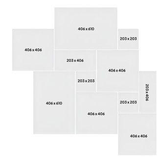 ECO Beige nuancé, Carrelage Travertin Opus, épaisseur 1.2 cm