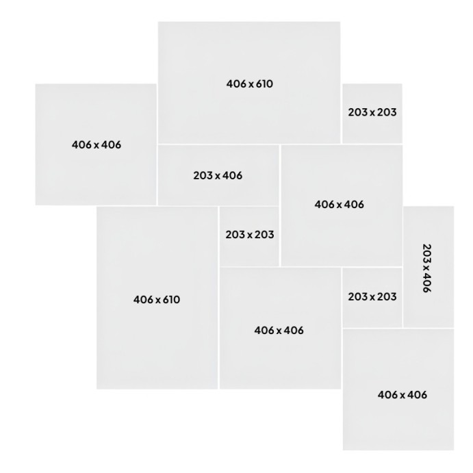 ECO Beige nuancé, Carrelage Travertin Opus, épaisseur 1.2 cm