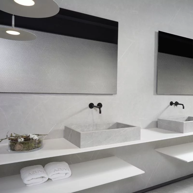 ARAN Light Grey, Carrelage mural