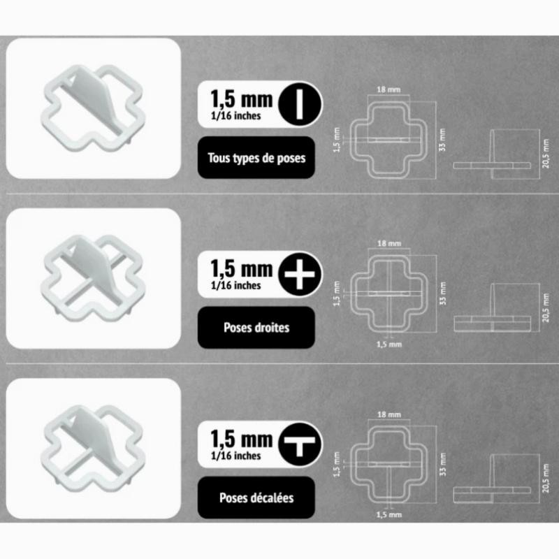 PAVILIFT, Croisillon récupérable 1,5 mm / Barre