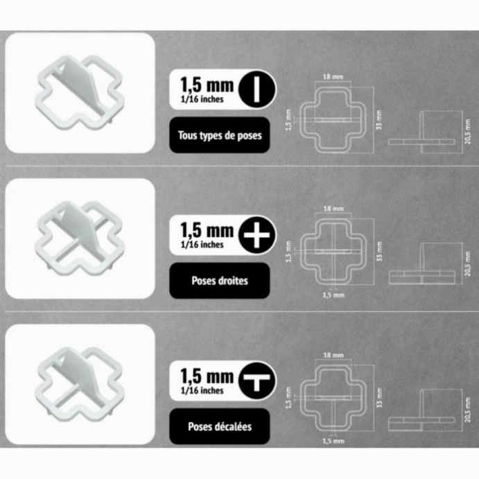 PAVILIFT, Croisillon récupérable 1,5 mm / Barre