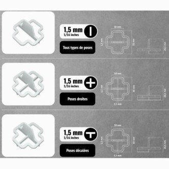 PAVILIFT, Croisillon récupérable 1,5 mm / Té