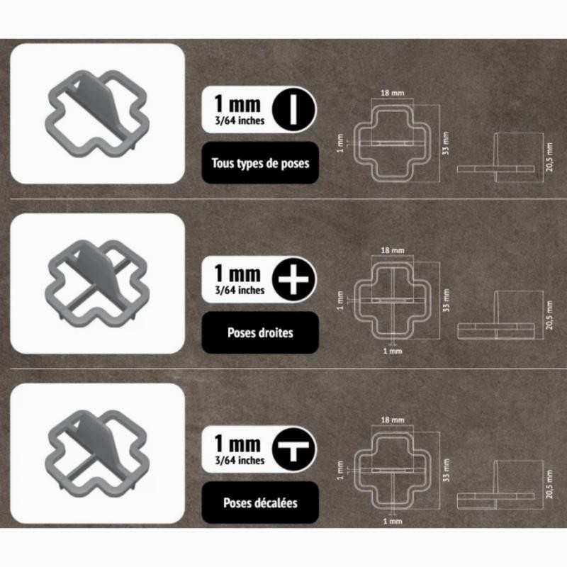PAVILIFT, Croisillon récupérable 1 mm / Barre