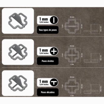 PAVILIFT, Croisillon récupérable 1 mm / Barre