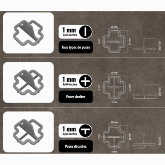 PAVILIFT, Croisillon récupérable 1 mm / Té