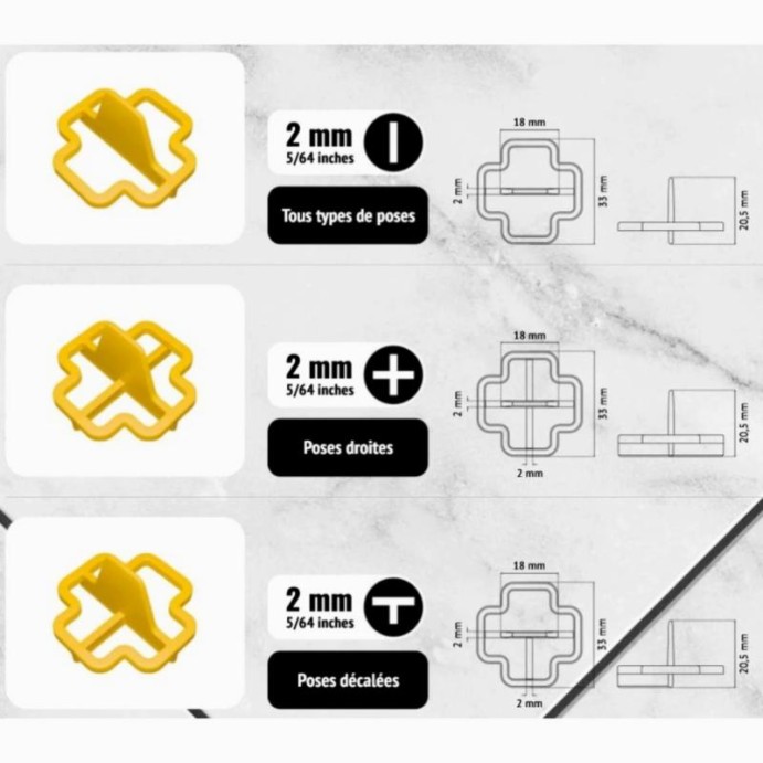 PAVILIFT, Croisillon récupérable 2 mm / Barre