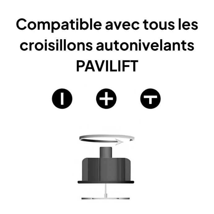 PAVILIFT, Cadran de serrage pour croisillon autonivelant