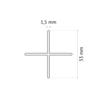 PAVILIFT, Croisillon de carreleur 1,5 mm / Croix