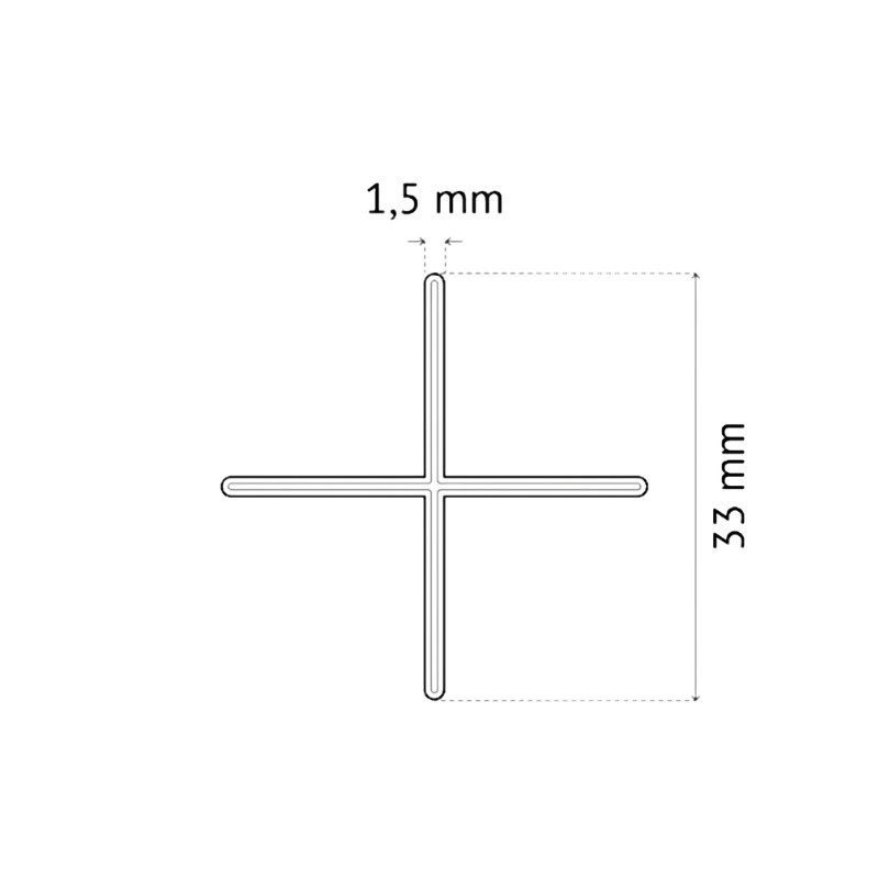 PAVILIFT, Croisillon de carreleur 1,5 mm / Croix