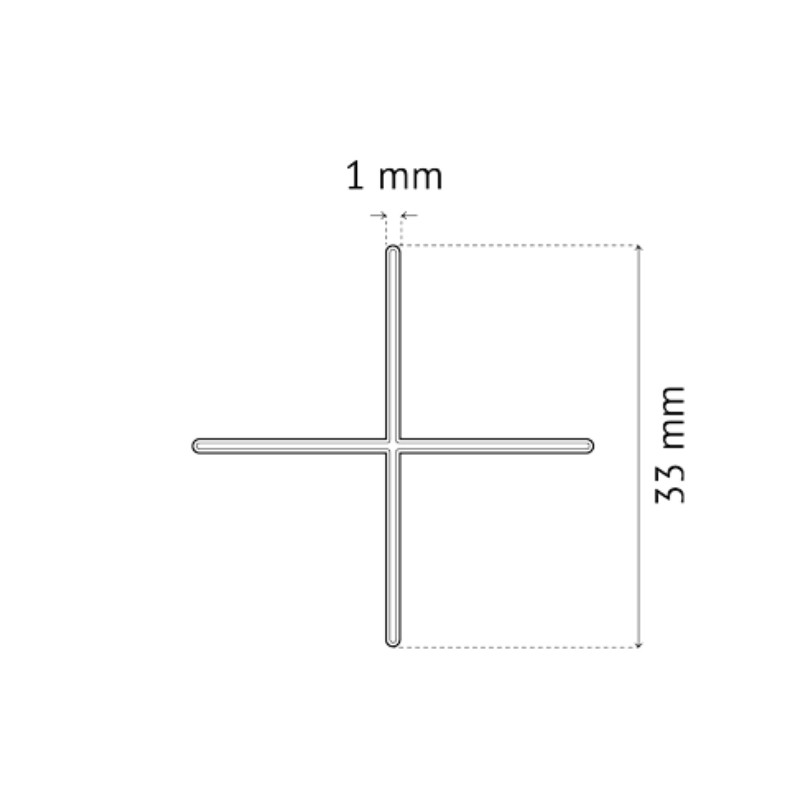 PAVILIFT, Croisillon de carreleur 1 mm / Croix