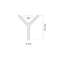 PAVILIFT, Croisillon de carreleur 2 mm / Y 90°