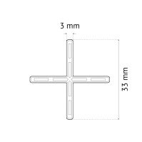PAVILIFT, Croisillon de carreleur 3 mm / Croix