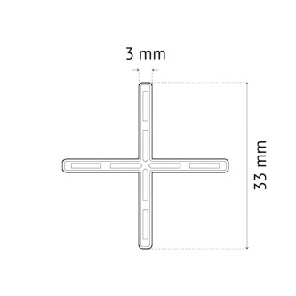 PAVILIFT, Croisillon de carreleur 3 mm / Croix