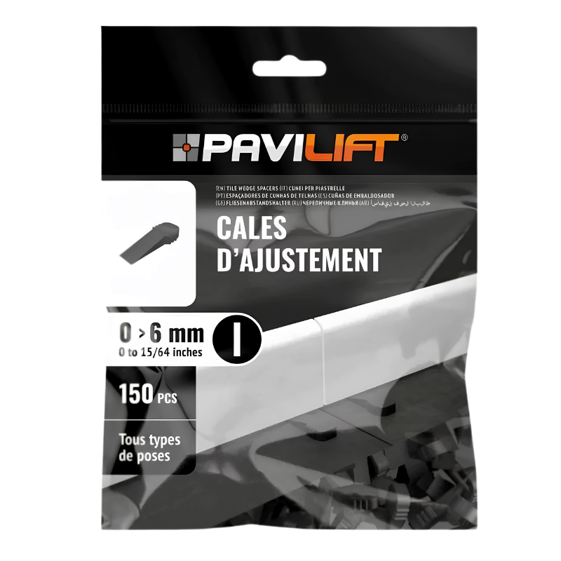 PAVILIFT, Cale d'ajustement biseautée 1 à 6 mm