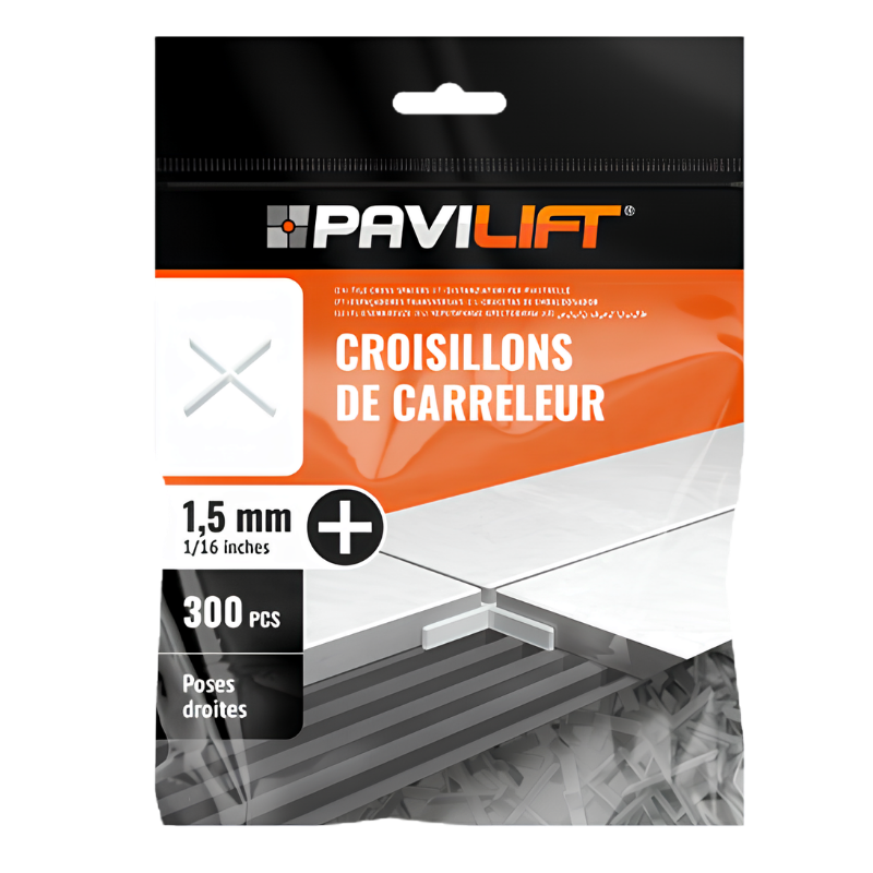 PAVILIFT, Croisillon de carreleur 1,5 mm / Croix