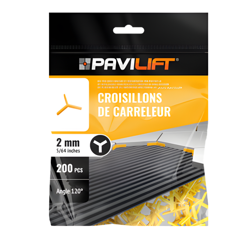 PAVILIFT, Croisillon de carreleur 2 mm / Y 120°