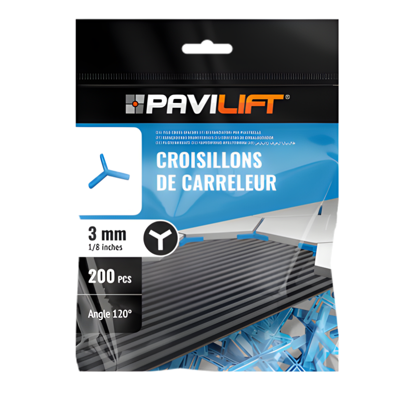 PAVILIFT, Croisillon de carreleur 3 mm / Y 120°