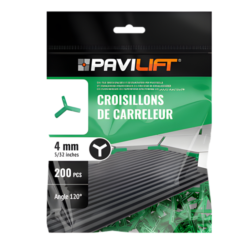 PAVILIFT, Croisillon de carreleur 4 mm / Y 120°