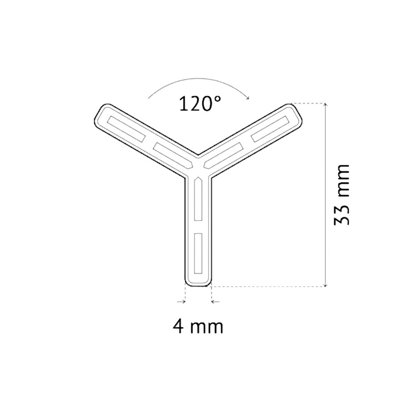 PAVILIFT, Croisillon de carreleur 4 mm / Y 120°