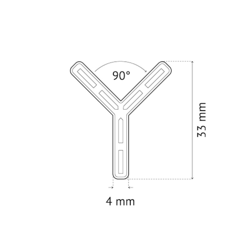 PAVILIFT, Croisillon de carreleur 4 mm / Y 90°