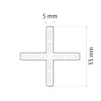 PAVILIFT, Croisillon de carreleur 5 mm / Croix