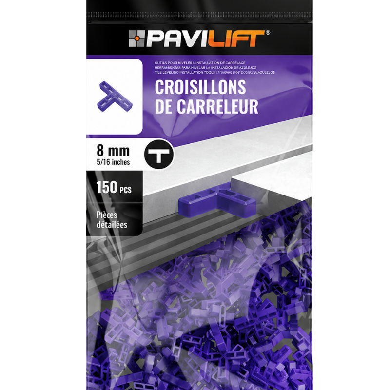 PAVILIFT, Croisillon de carreleur 8 mm / Té