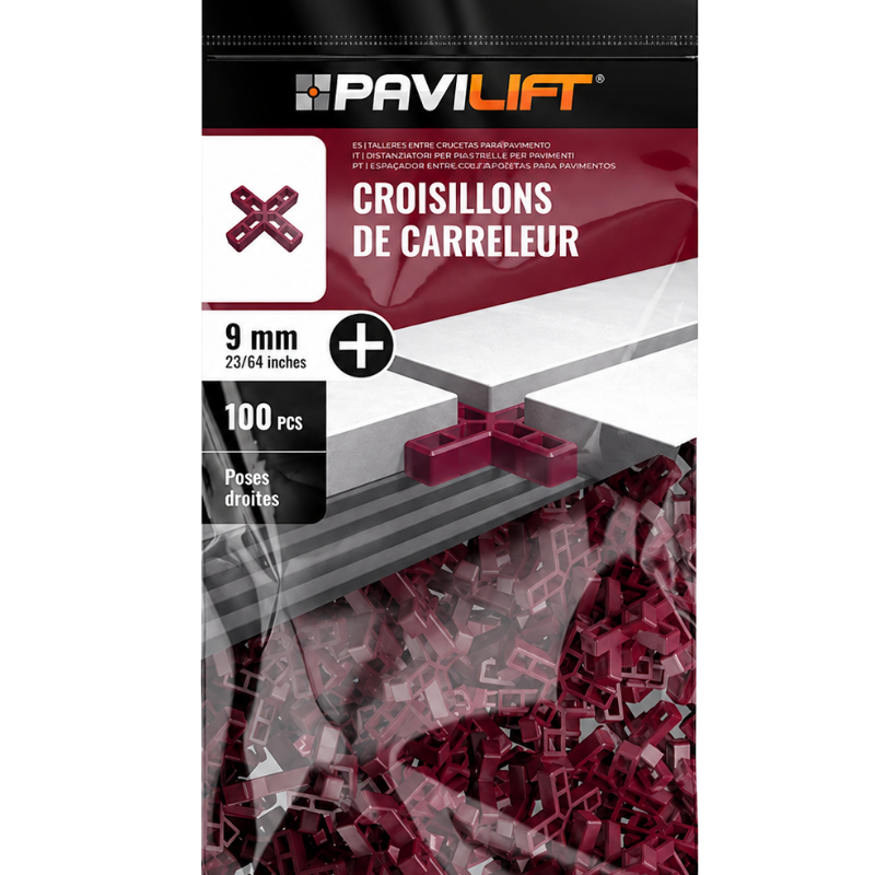 PAVILIFT, Croisillon de carreleur 9 mm / Croix