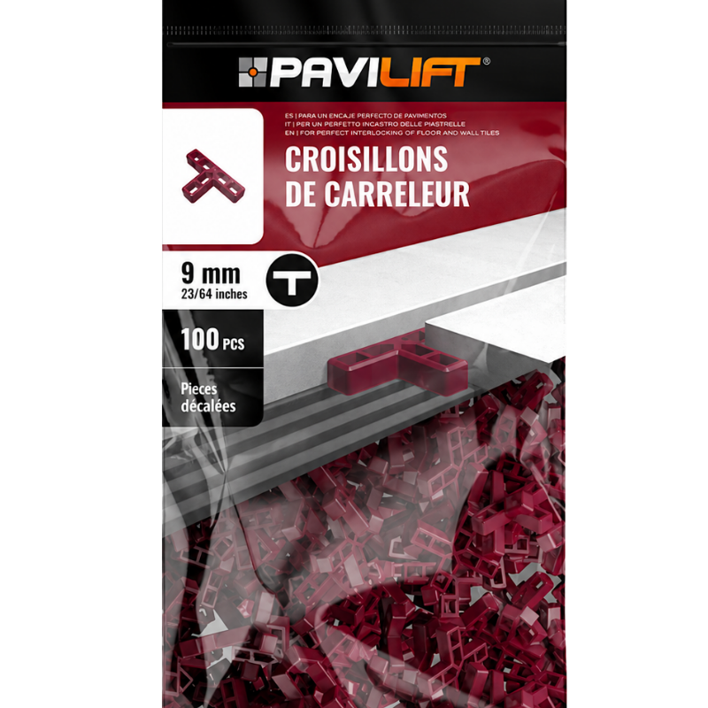PAVILIFT, Croisillon de carreleur 9 mm / Té