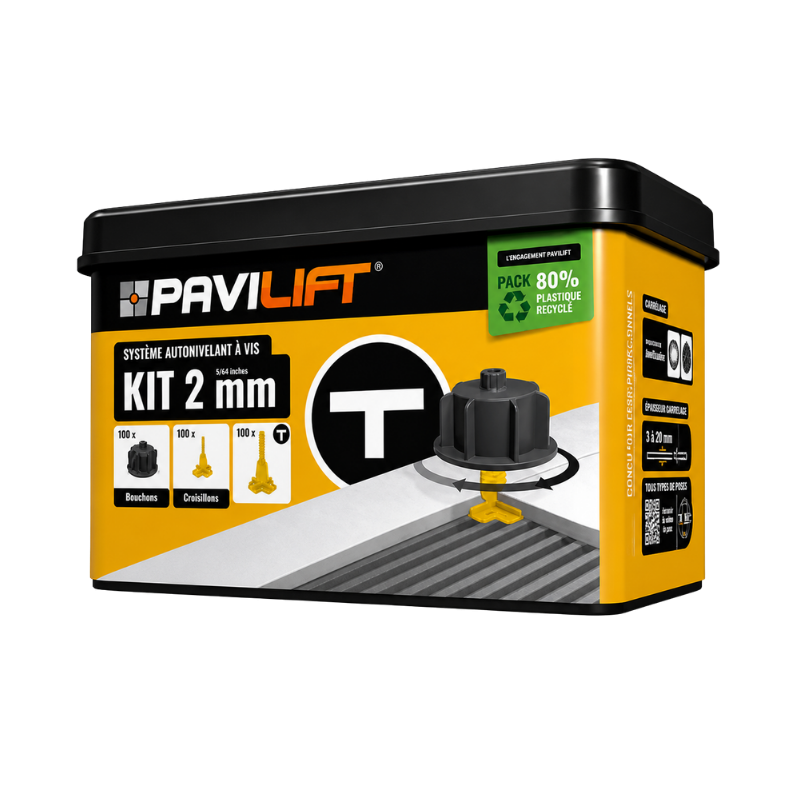 PAVILIFT, Croisillon autonivelant à vis 2 mm / Té