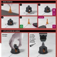 PAVILIFT, Croisillon autonivelant à vis 2 mm / Té