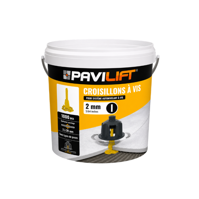 PAVILIFT, Croisillon autonivelant à vis 2 mm / Barre