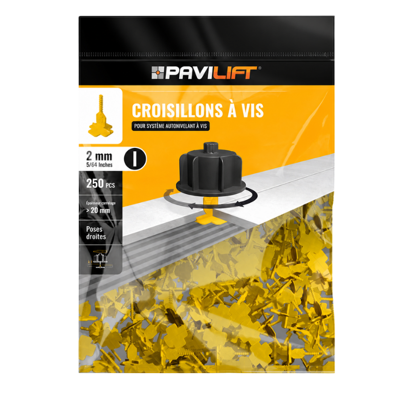 PAVILIFT, Croisillon autonivelant à vis 2 mm / Barre